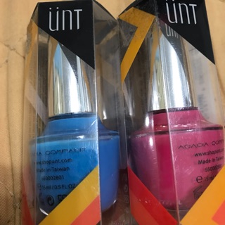 UNT 指甲油 桃紅 天空藍