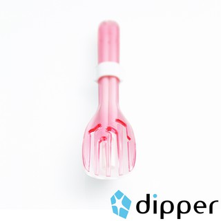 dipper 3合1SPS環保餐具筷叉匙組-香檳粉紅叉