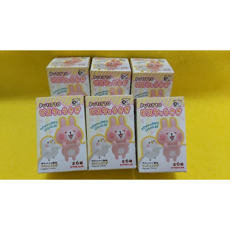卡娜赫拉 兔子P助和小雞杯緣子造型公仔擺飾盒玩款，全套六款全新出售！