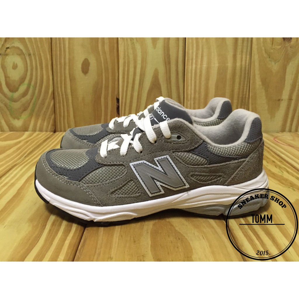 【Tom-m】NEW BALANCE 990 淺灰 麂皮 網布 平民版 大童 女鞋 KJ990GRG