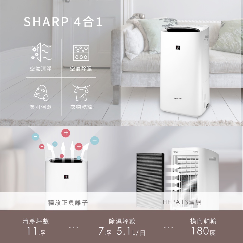 SHAPR 除濕機空氣清淨機加濕器除濕/加濕全效型空氣清淨機【現貨正品