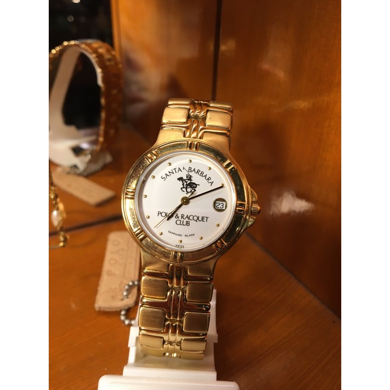 賣啥貨～SB POLO聖大保羅金色鋼帶絕版錶。vintage