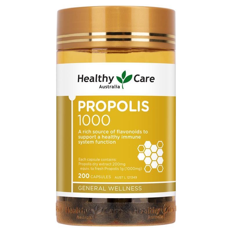 【澳洲現貨】 Healthy care Propolis 黑蜂膠 1000mg 200粒