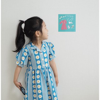 韓國版型 [ K540.少女澎袖綁帶洋裝 兒童版型] 洋裝版型 衣服版型 紙型 洋裁 手作服【The Cozy樂可】