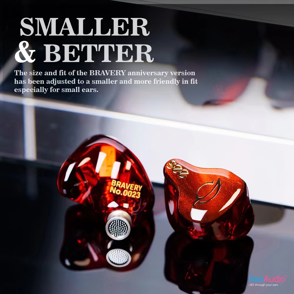 ダークブラウン 茶色 Seeaudio Bravery Anniversary Edition （赤