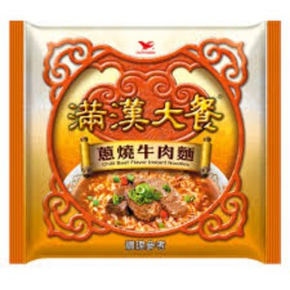 （促銷三天） 關注折扣 泡麵 滿漢大餐 蔥燒牛肉麵 袋裝 一袋3包 麻辣 消夜 3分鐘美食 臺灣泡麵 促銷