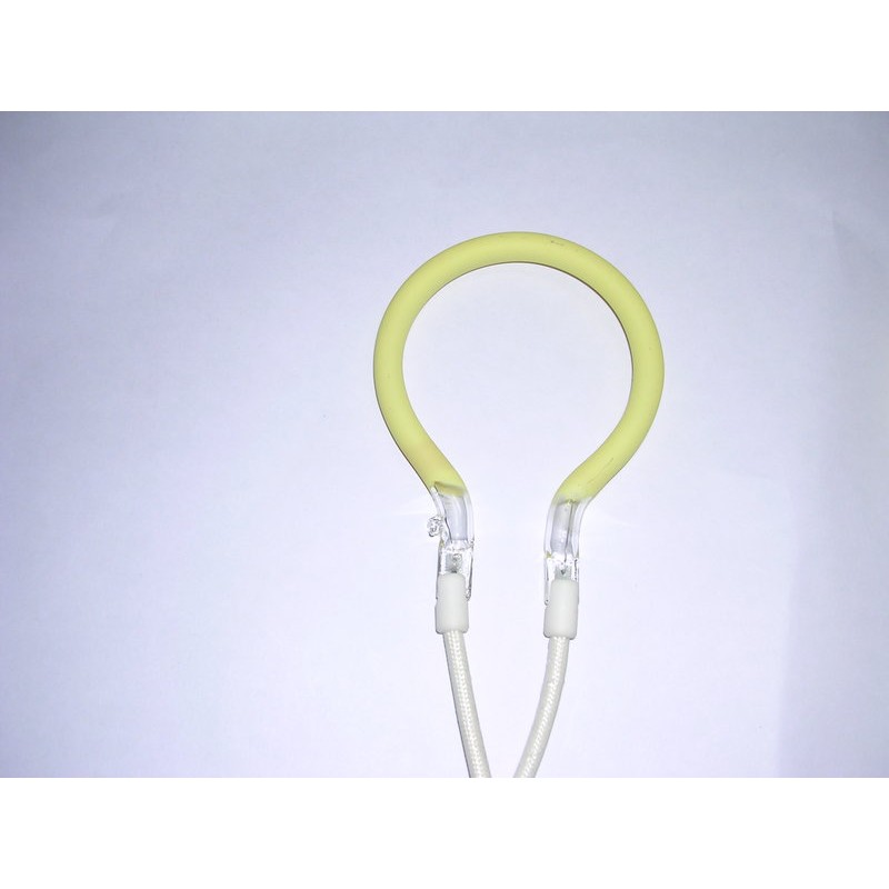 鍍陶瓷 黃燈管 鹵素燈管~歐姆形 馬蹄形電熱管 450w
