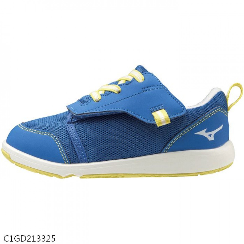 MIZUNO PLAMORE KIDS 童鞋 中童 休閒 鞋舌全開魔鬼沾 耐磨 淺藍【運動世界】C1GD213325