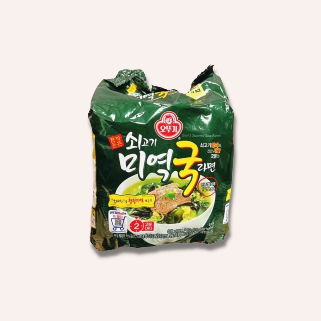韓國不倒翁 海帶牛肉湯拉麵  (含牛肉)  單包/ 4入袋 即時泡麵 午晚餐宵夜最好吃