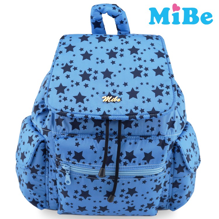 【MiBe】Melody輕量空氣大束口背包-星空藍(媽媽包/情侶包/親子包)防潑水
