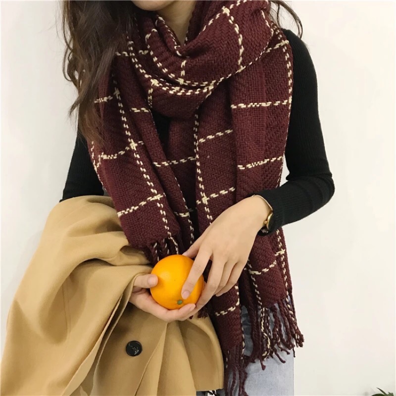 秋冬新款 韓國厚織圍巾