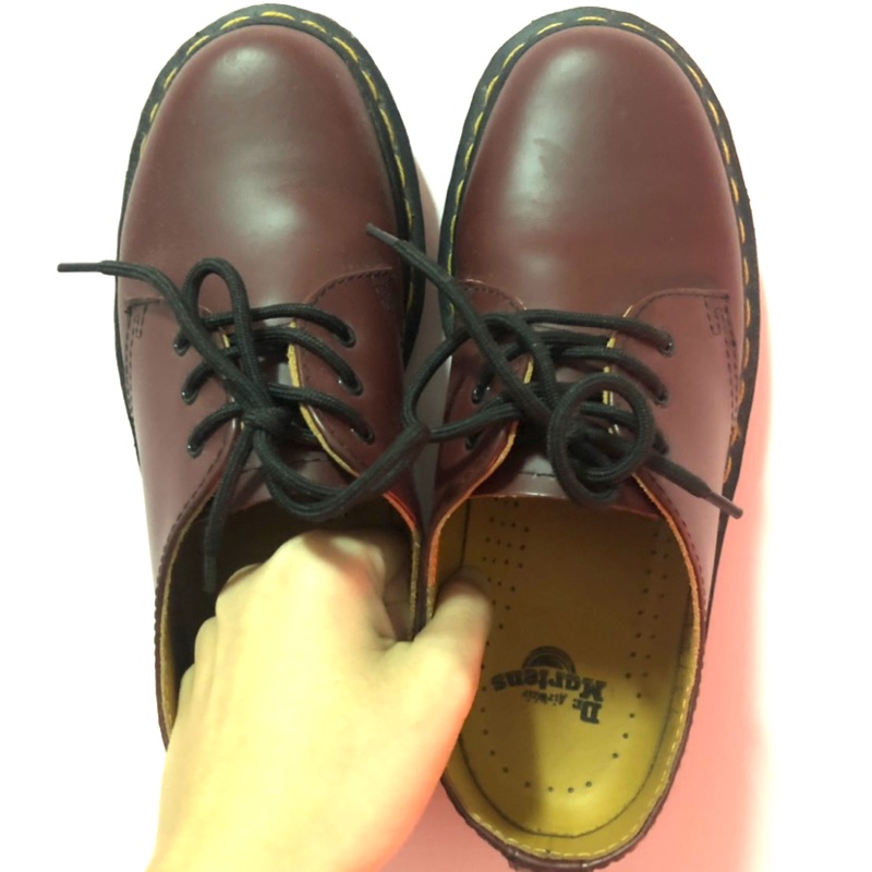 ［二手］八成新 Dr.Martens 1461 馬丁 酒紅色