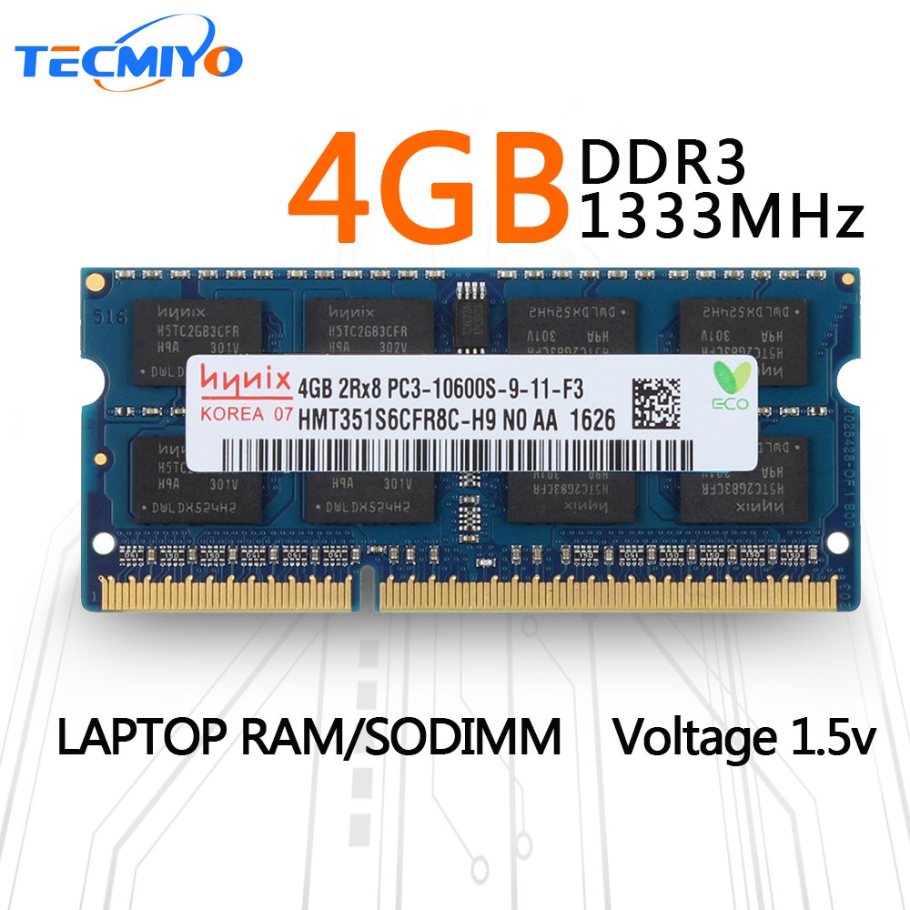 全新未拆 現代 筆電記憶體 4GB PC3-10600 DDR3 1333Mhz 雙面 16顆粒 筆記型 現貨 B047