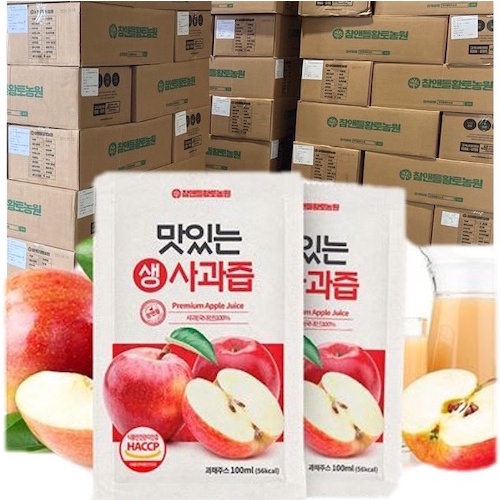 特價  韓國進口 必買 團媽最愛  Hwangto Farm 100%美味純粹蘋果汁（10包/組）/代購 即期特惠