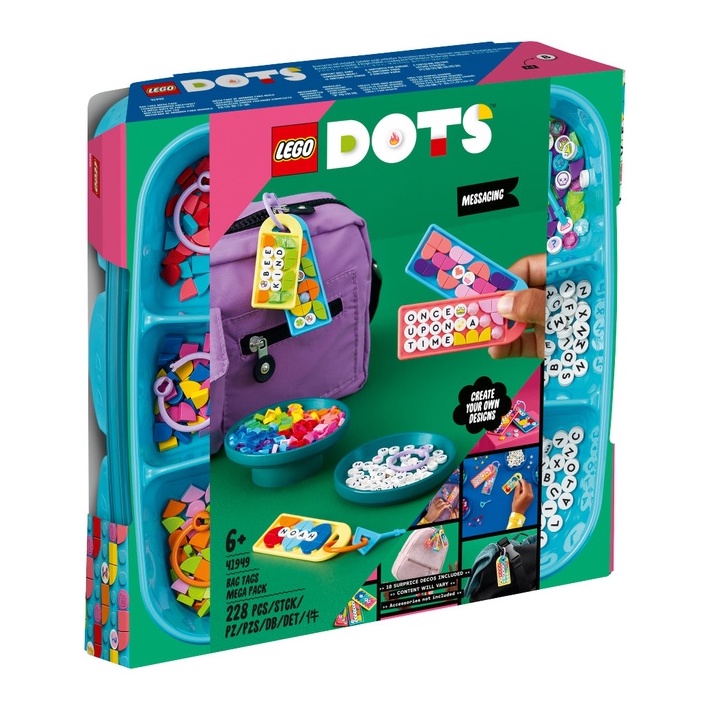 【台中翔智積木】LEGO 樂高 DOTS 豆豆系列 41949 吊牌超值組-客製訊息 出國 旅行 行李箱 書包 名牌