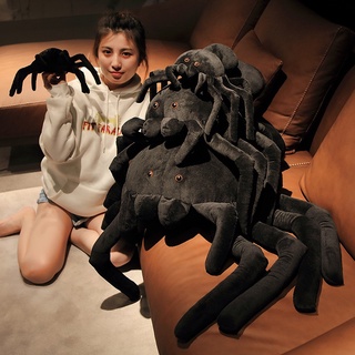 特惠🚀🚀✨ Spider黑色小蜘蛛公仔 模擬蜘蛛 暗黑毛絨玩具 男孩禮物抱枕