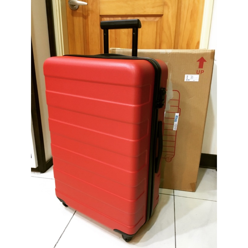 MUJI 無印良品 硬殼 行李箱 60L 約25吋 紅色