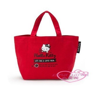 ♥小公主日本精品♥Hello Kitty萬用紅色咖啡杯圖提袋隨身包手提包零錢包便當袋多功能實用包42149804