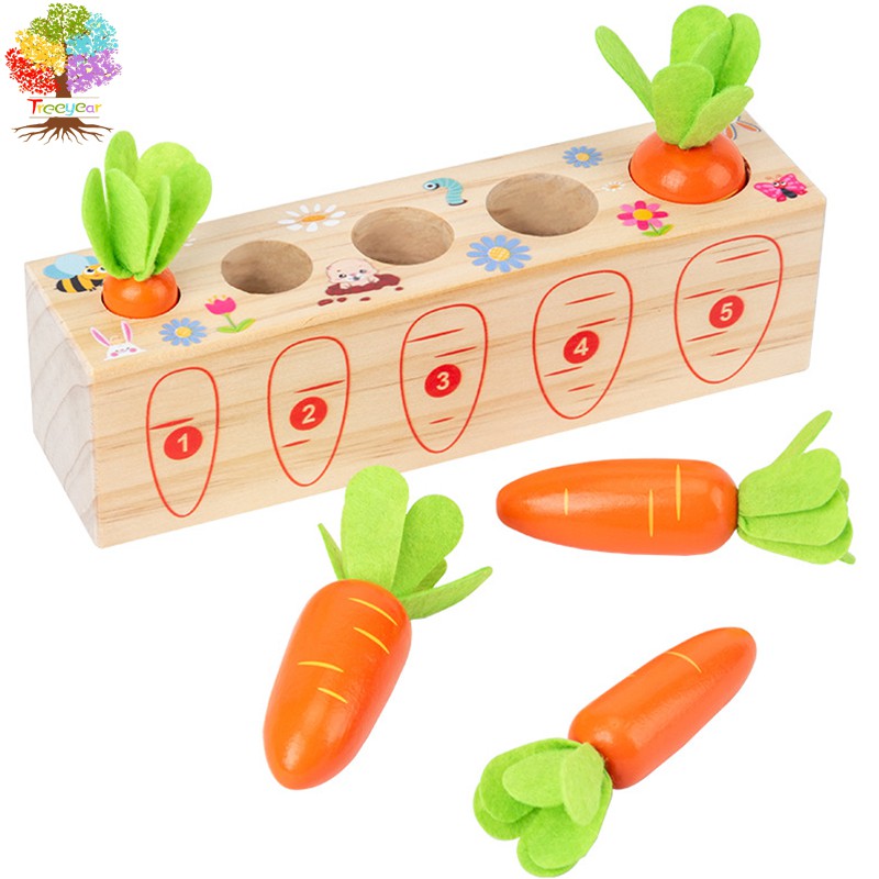 【樹年】蒙氏木製趣味數位拔蘿蔔遊戲 兒童數位啟蒙認知 親子互動桌遊早教玩具 益智玩具