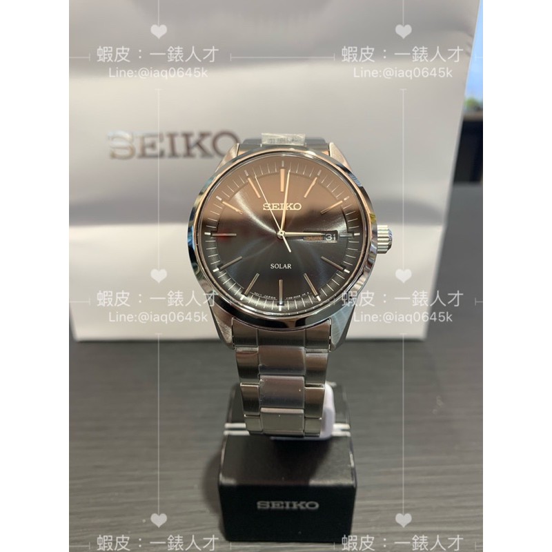 SEIKO 精工 CS 太陽能 SOLAR 不鏽鋼帶錶-黑40mm(SNE527P1/V158-0BE0D)-SK027