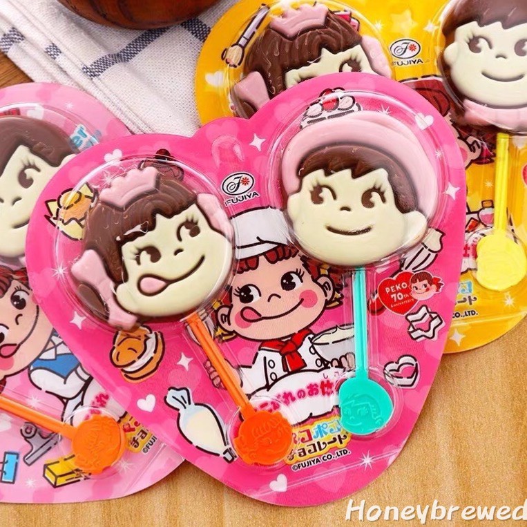 【我超便宜‼️】日本🇯🇵不二家 牛奶妹巧克力棒 布丁狗 雙口味 牛奶草莓巧克力  巧克力棒棒糖 巧克力棒棒糖