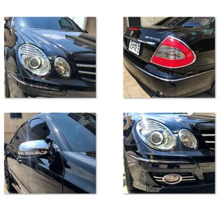 JR-佳睿精品 02-09 Benz E W211 E200 E350 鍍鉻 大燈飾框 後燈亮條 霧燈 改裝貼片 賓士