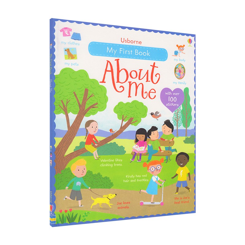 Usborne My First Book About Me 關于自己的第一本書英語貼紙書啟蒙認知有趣益智原版英文 蝦皮購物