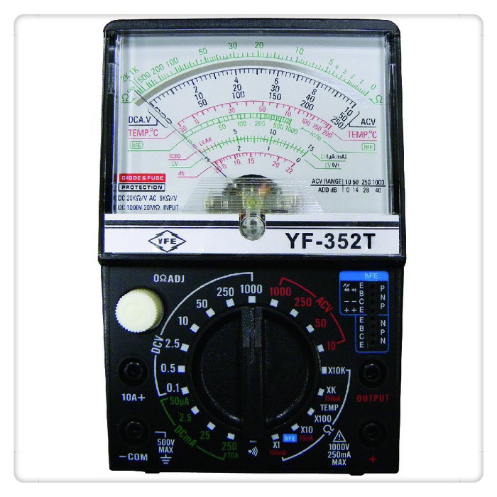 TENMARS  YF-352T 指針三用錶+溫度