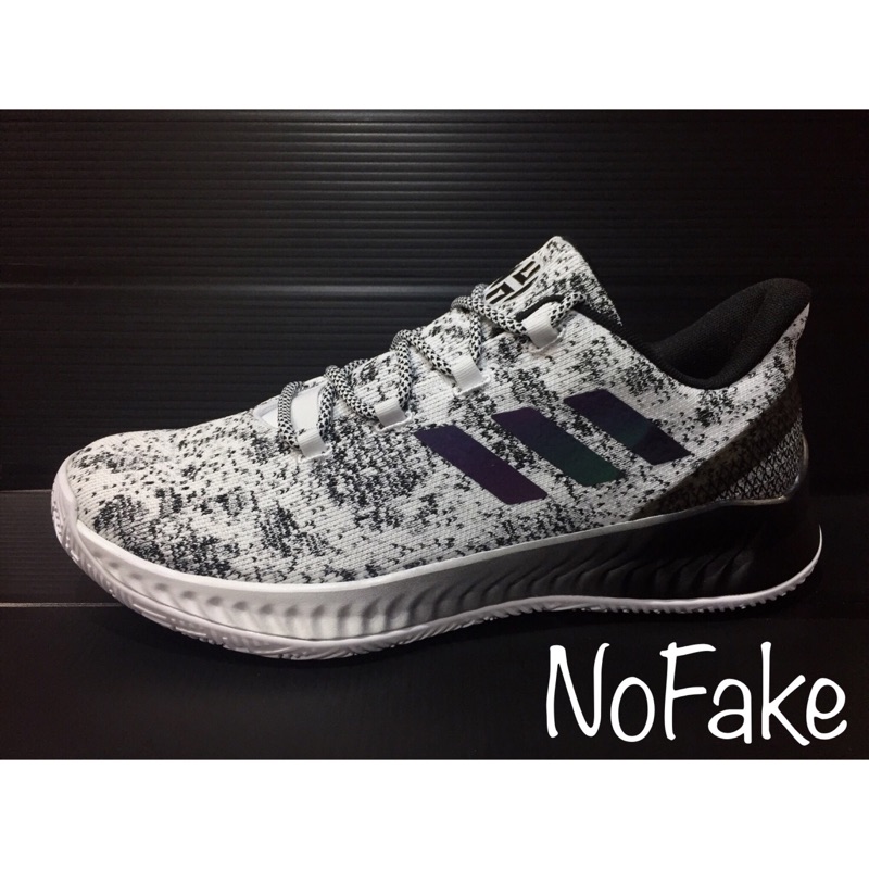 【NoFake】Adidas 男 HARDEN B/E X 籃球鞋 Bounce氣墊 白黑色-CG5982
