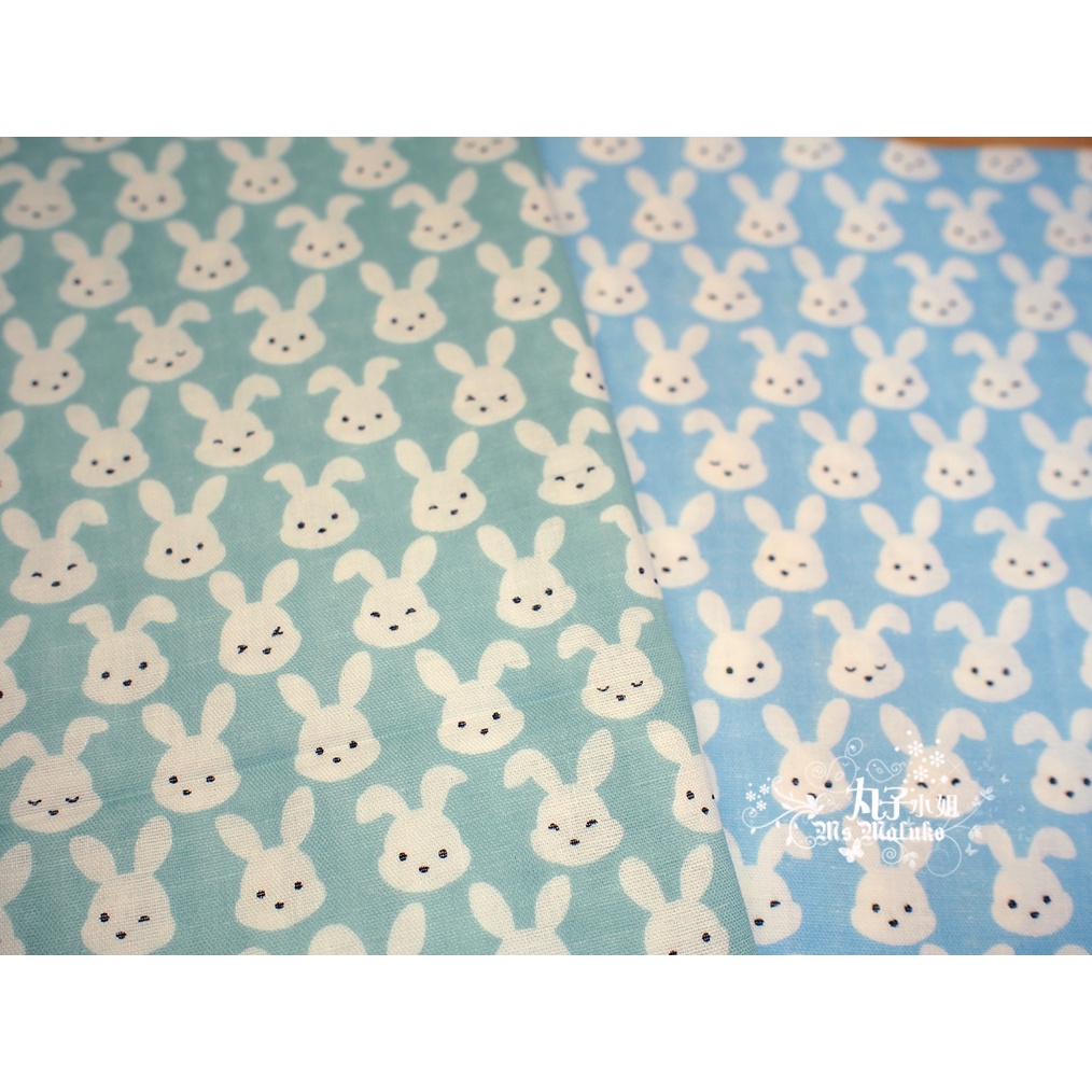 丸子小姐 =^.^= EMG0905 日本二重紗 小兔子  雙層棉布 幅寬105cm