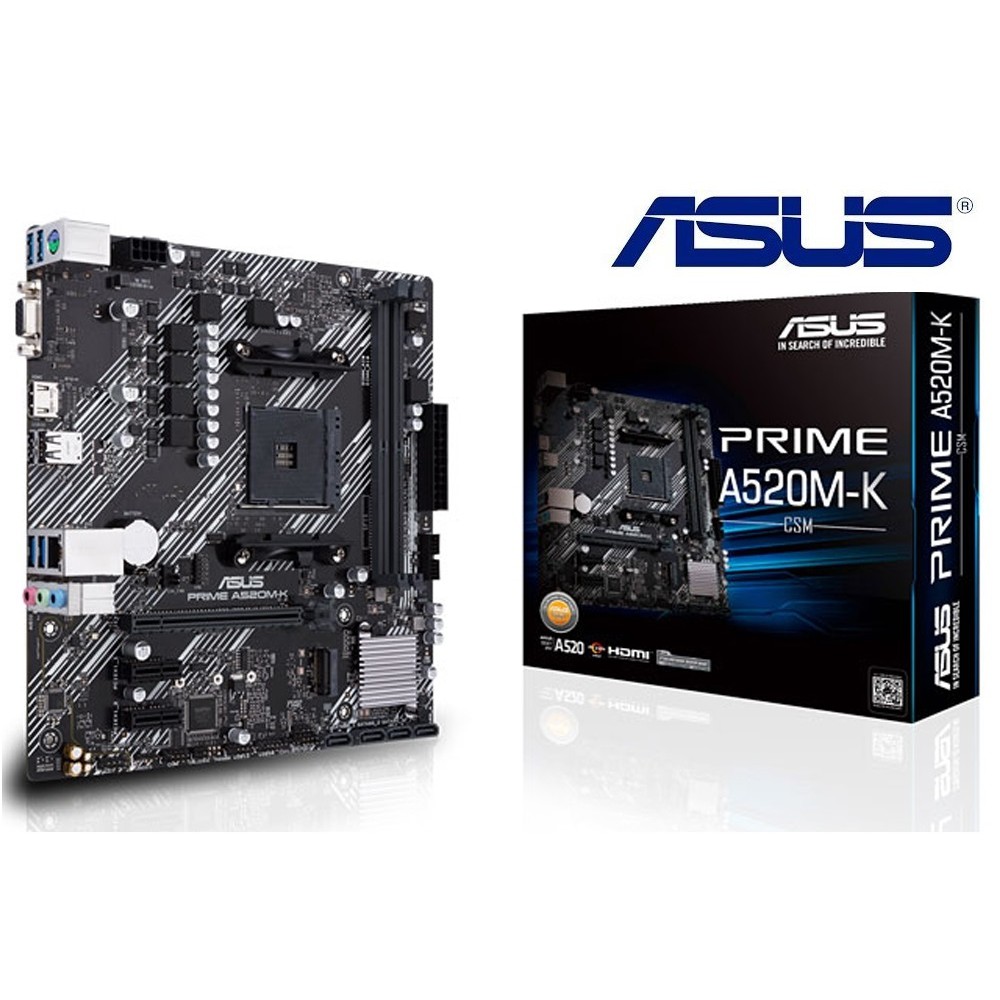 現貨】全新 ASUS 華碩 PRIME A520M-K CSM 主機板 A520 D-SUB mATX【公司貨三年保