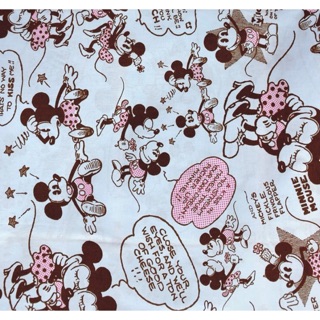 日本布💟迪士尼 米奇 米妮 漫畫風圖案布ーMinnie & Mickey Disney ** 手作 布料 棉布 拼布