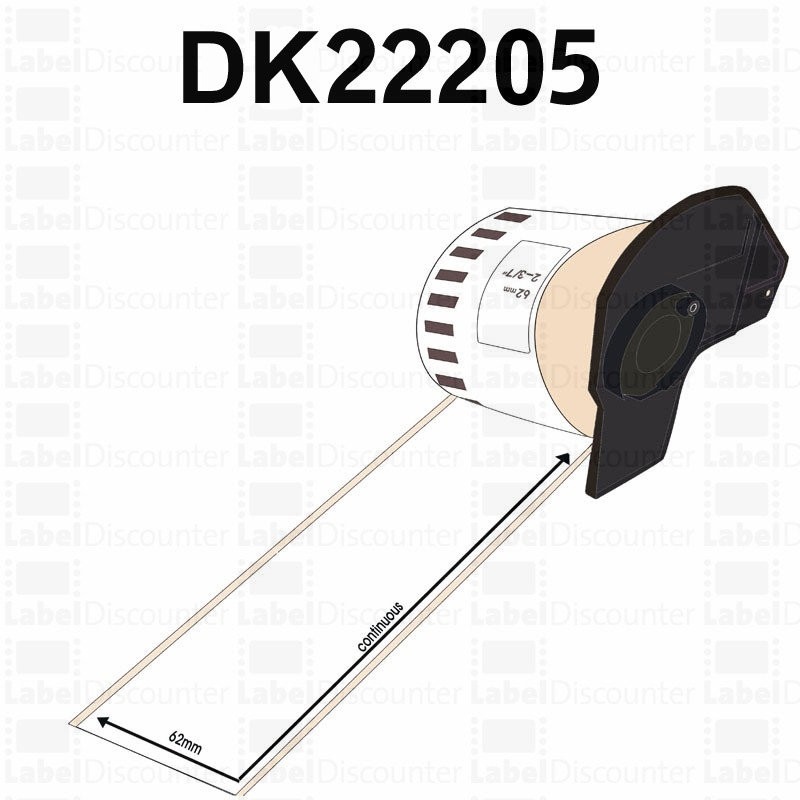 62mm*30.5米 DK-22205 標籤貼紙 DK22205 兄弟牌標籤帶 10卷 (可刷卡含運)