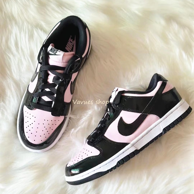Nike Dunk Low ESS Pink Black 黑粉 漆皮 休閒鞋 女款 DJ9955-600