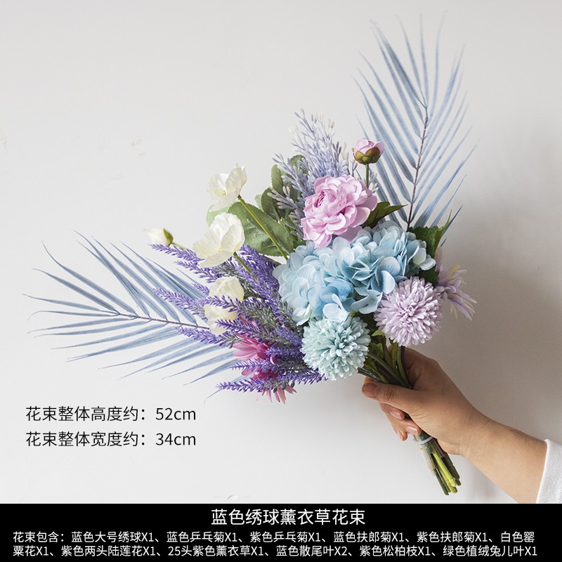 乾燥花 仿真花 擺件 手紮假花花束黑白色燙金花瓶套裝客廳餐桌仿真絹花花藝裝飾擺件 蝦皮購物