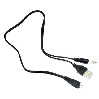 Micro USB 轉 AUX 音訊 3.5mm USB 公頭分線器電纜