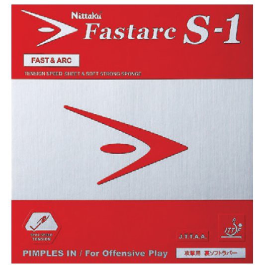 Nittaku桌球膠皮 Fastarc S-1 平面膠皮 速度型(千里達桌球網)