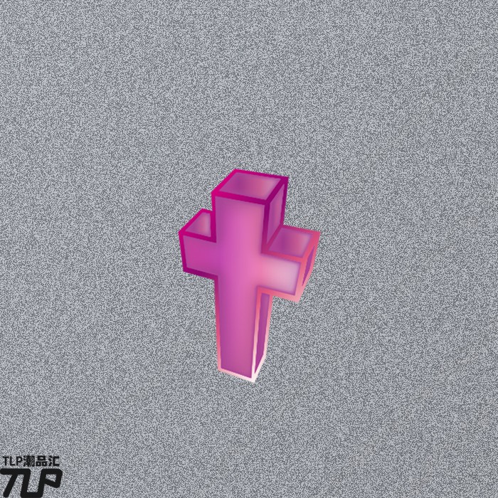 【現貨】TLP反光車貼 80年代季 漸變粉色玫紅十字架防水裝飾遮痕貼紙
