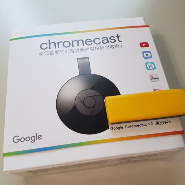 Google Chromecast V3 (黑) (wifi) 二代 電視棒 媒體串流播放器