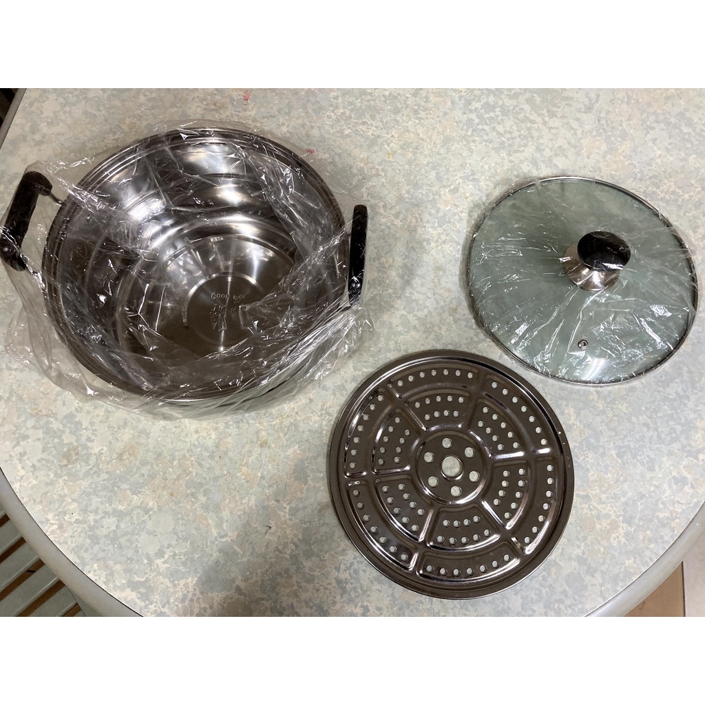 斷捨離，鍋寶 不鏽鋼蒸煮鍋26cm(附夾層、強化玻璃蓋)