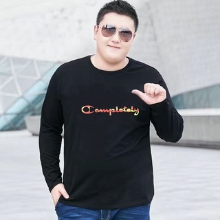 【DAWE運動戶外】 [M-8XL]胖子加肥加大男士長袖T恤衫 寬鬆大尺碼打底衫 潮流大尺碼胖子長袖T恤上衣 男薄長袖