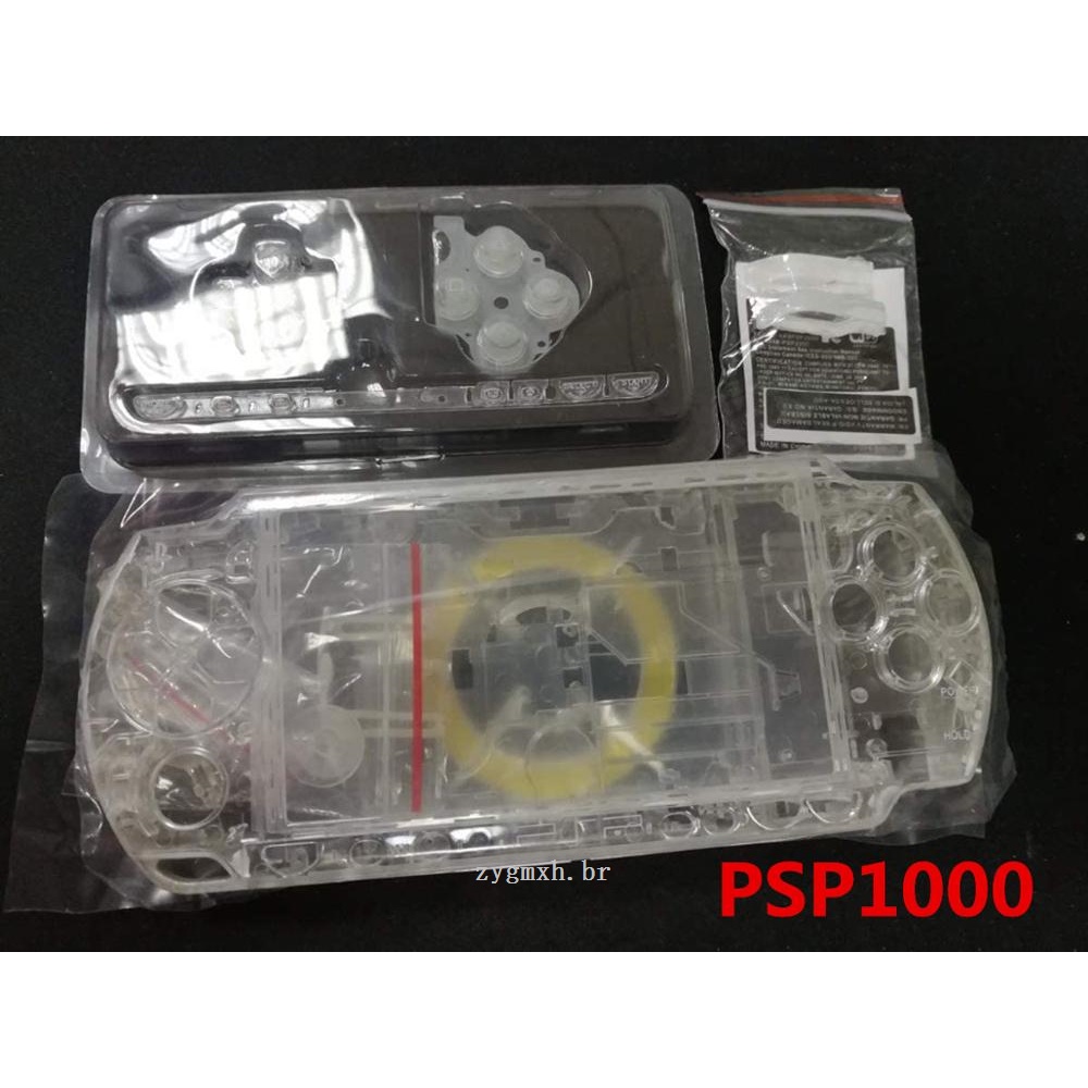 索尼 PSP 1000 PSP 3000 水晶 PSP1000 PSP2000 PSP3000 帶按鈕套裝的替換全外殼外