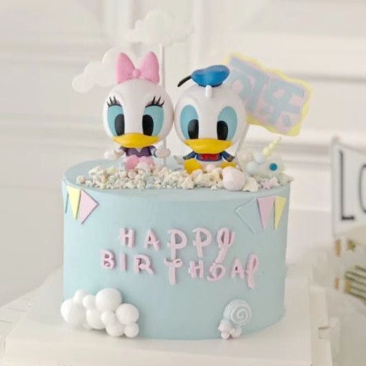 1 套 (2pcs) 蛋糕裝飾 Cutie Donald &amp; Daisy Cake Topper 唐老年糕 · 黛西蛋糕