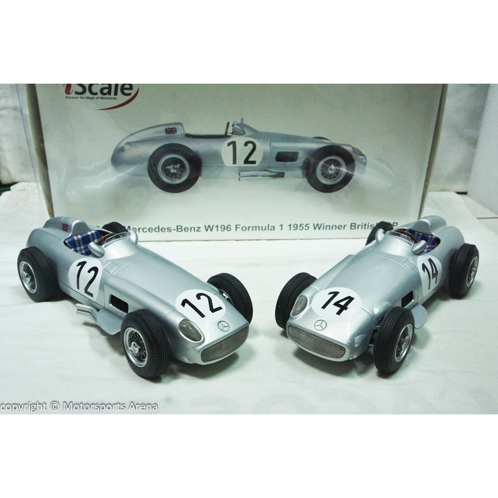 【超值特價】1:18 iScale F1 1955 Mercedes Benz W196 British GP