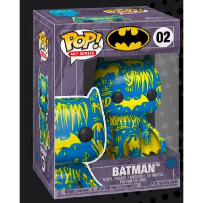 柴寶趣 FUNKO POP 02 蝙蝠俠 BATMAN 藝術家 系列 迷彩 藍黃 附壓克力保護盒 正版
