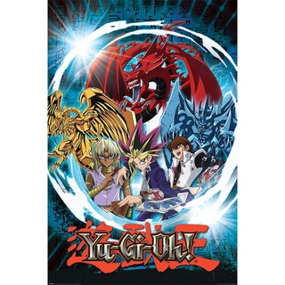 【遊戲王】 Yu-Gi-Oh! (戰鬥城市篇 三幻神)英國進口海報/天空龍/巨神兵/翼神龍