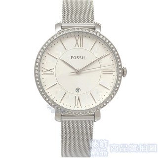 FOSSIL ES4627手錶 閃耀迷人 銀色 白面 編織米蘭錶帶 薄型 女錶【錶飾精品】