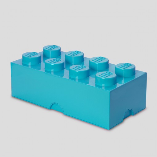 丹麥LEGO 放大版樂高收納箱8凸 (土耳其藍)