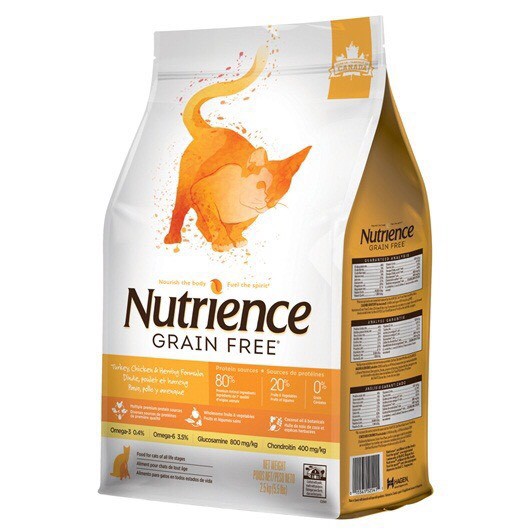  貓-紐崔斯 Nutrience 無穀養生貓 火雞肉+雞肉+鯡魚 1.13kg