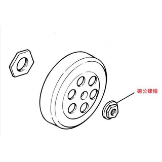 YAMAHA 山葉 原廠 勁戰 GTR BWS RAY125 碗公螺帽